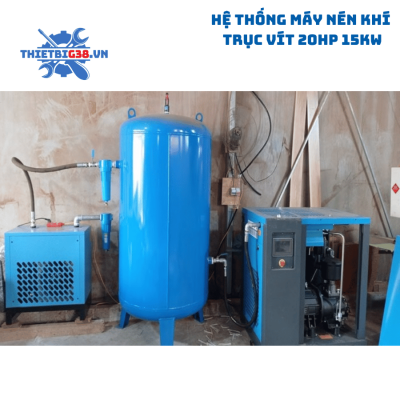 Hệ thống khí nén 15kw biến tần IWATAMI 